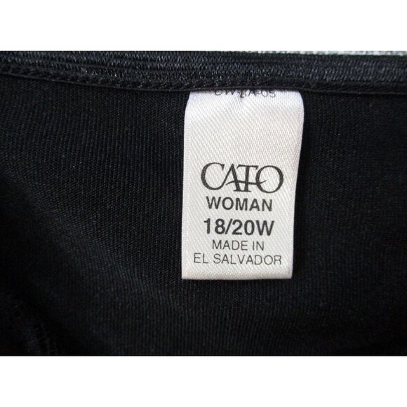 Cato Woman Black Lace Trim Tank Top Plus Size 18/20W Sleeveless Casual Wear - Picture 3 of 9